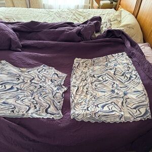 Torrid Blue and White Marble Dress Set